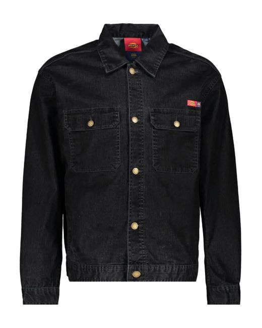 メンズ Dickies フラップポケット デニムジャケット Black