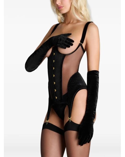 Maison Close Black X Scandale Rococo Open Garter Corset