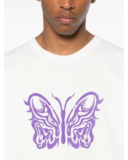 メンズ Needles Logo-print T-shirt White