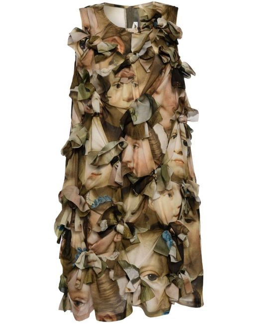 Layered-design short dress di Comme des Garçons in Brown