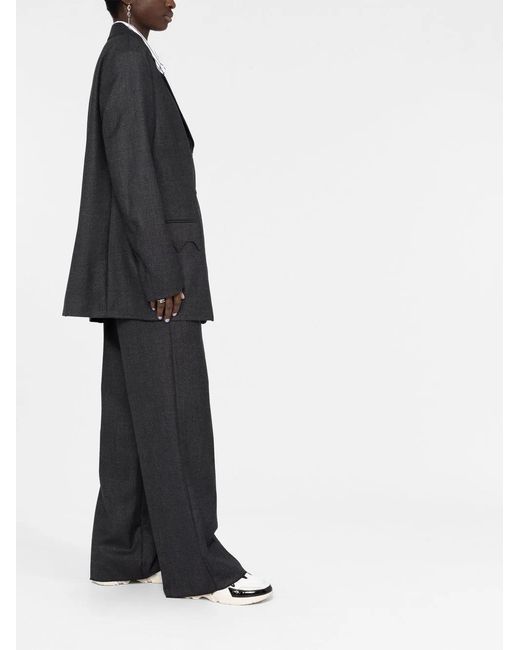 Raf Simons Black Single-Breasted Wool Blazer