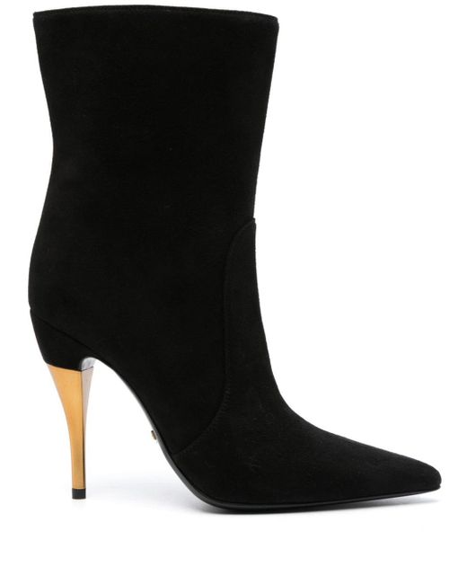 Gucci Black Ankle Boots Priscilla aus Veloursleder