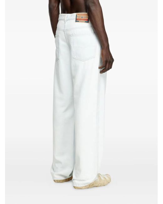 DIESEL White D-Macro Relaxed Jeans for men