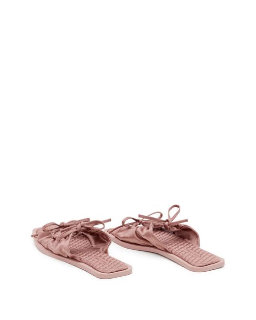 Carlotha Ray Pink Quilted Flat Sandals
