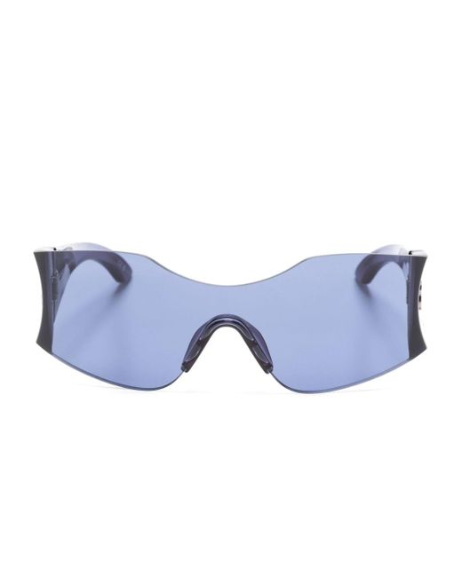 Balenciaga Blue Hourglass Mask-frame Sunglasses