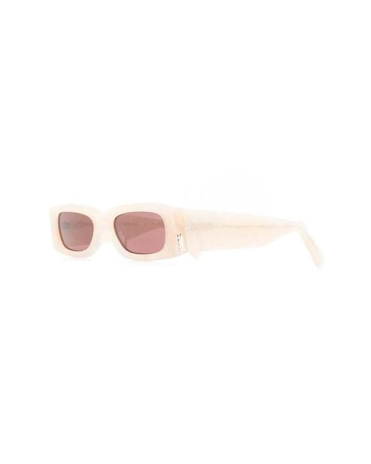 Gcds Pink Rectangular Tinted Sunglasses