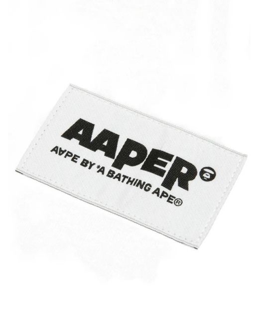 Aape By A Bathing Ape White Print T-Shirt for men