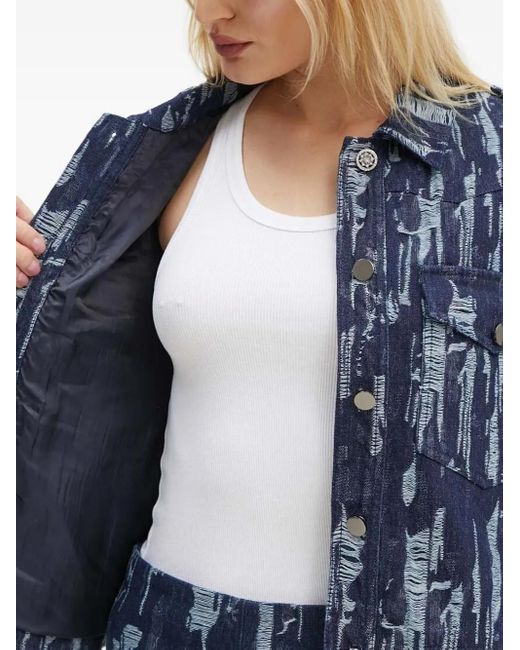 Veste En Jean À Bords Francs Bruuns Bazaar en coloris Blue
