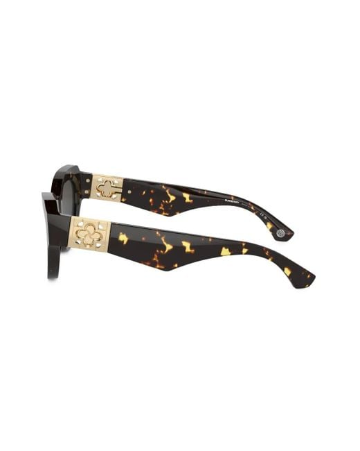 Burberry Black Tortoiseshell Cat-Eye Sunglasses