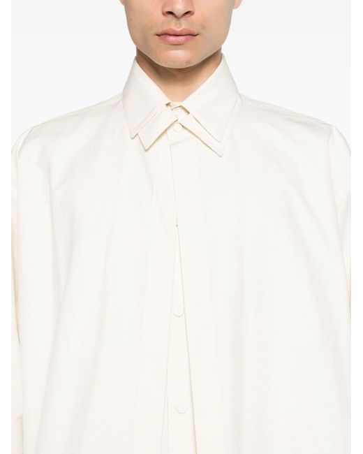 Camicia con design a strati di Jil Sander in White da Uomo