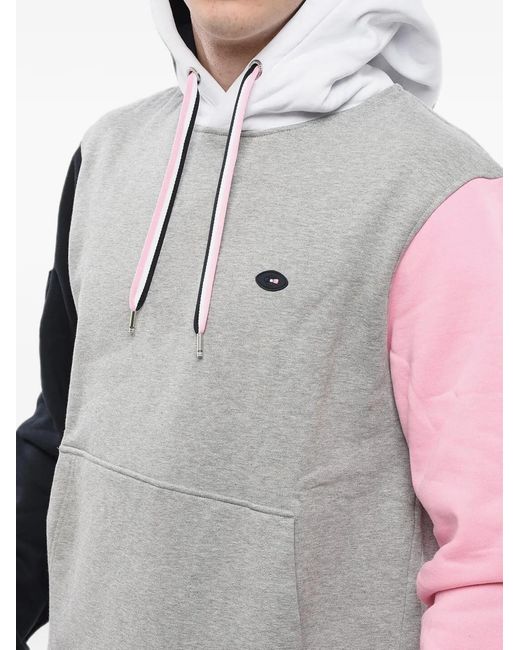Eden Park Gray Logo-Embroidered Hoodie for men