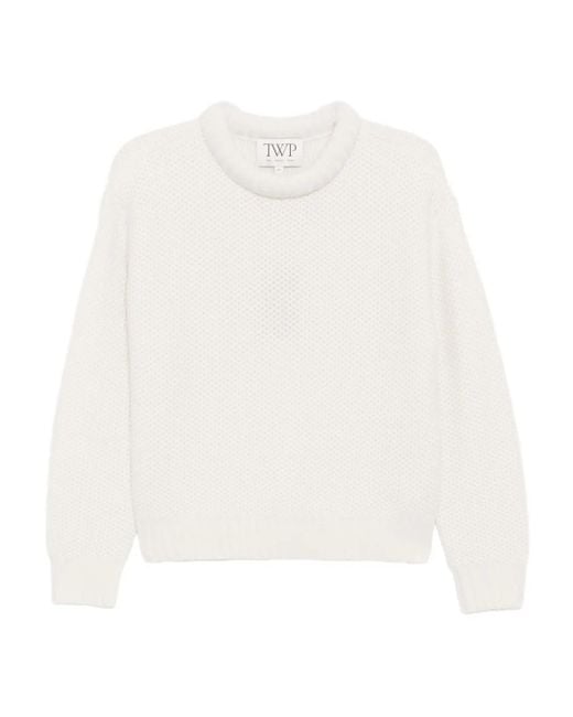 Twp White Waffle Jumper