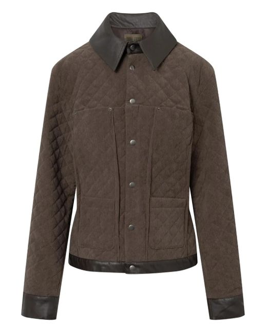 Elena Velez Brown Quilted Jacket