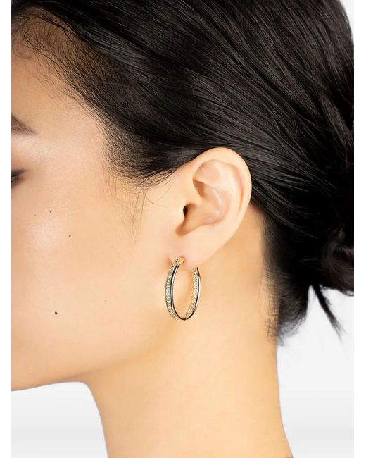 Apm Monaco Black Riviera Hoop Earrings