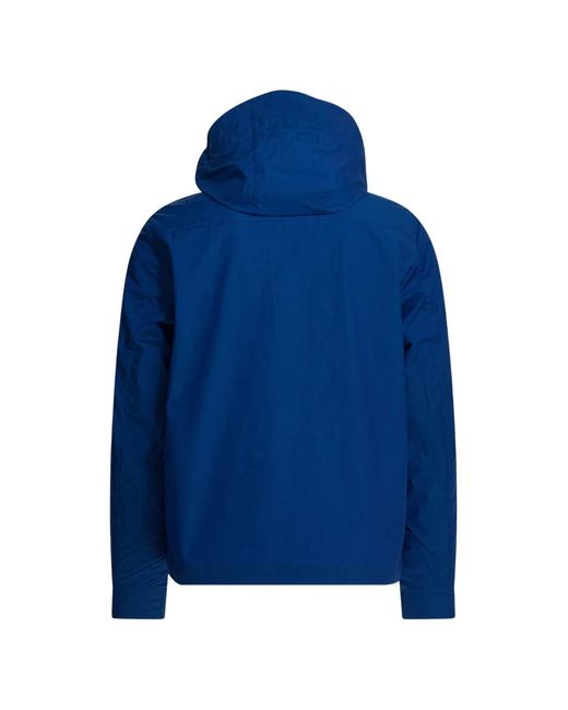 Ceccarelli Blue Hooded Zip-Up Jacket for men