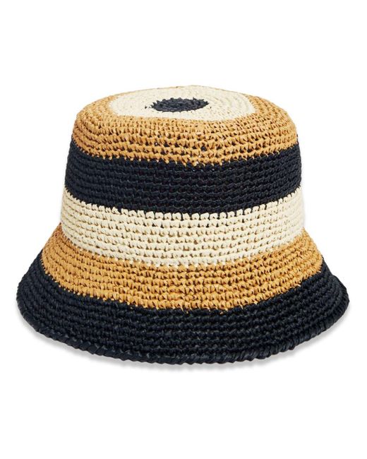 LaDoubleJ Black Striped Bucket Hat