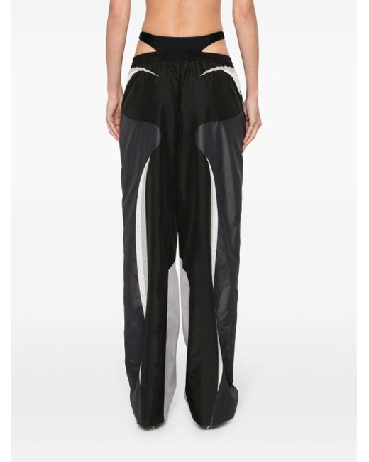 Mugler Black Contrast Tapered Trousers