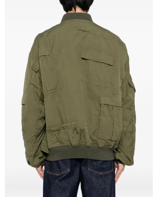 Junya Watanabe Green Multi-Pocket Bomber Jacket for men