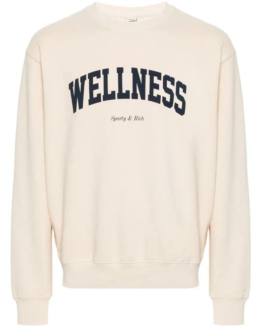 Sporty & Rich White Wellness Ivy Cotton Sweatshirt