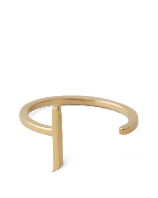 Design Letters Metallic Initial Open Ring