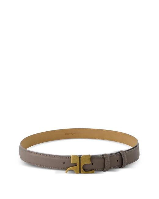 Courreges White Leather Belt