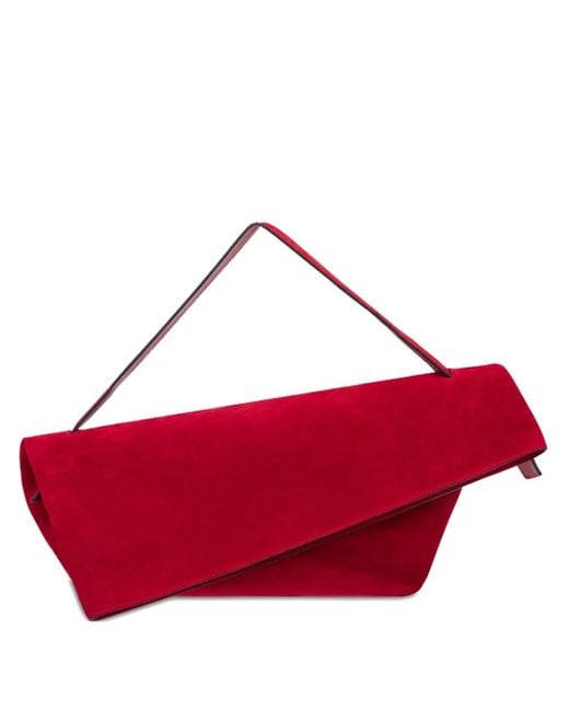 Alberta Ferretti スエードクラッチバッグ Red