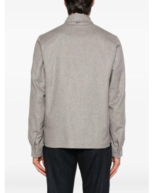 Giacca Con Tasca Applicata di Herno in Gray da Uomo