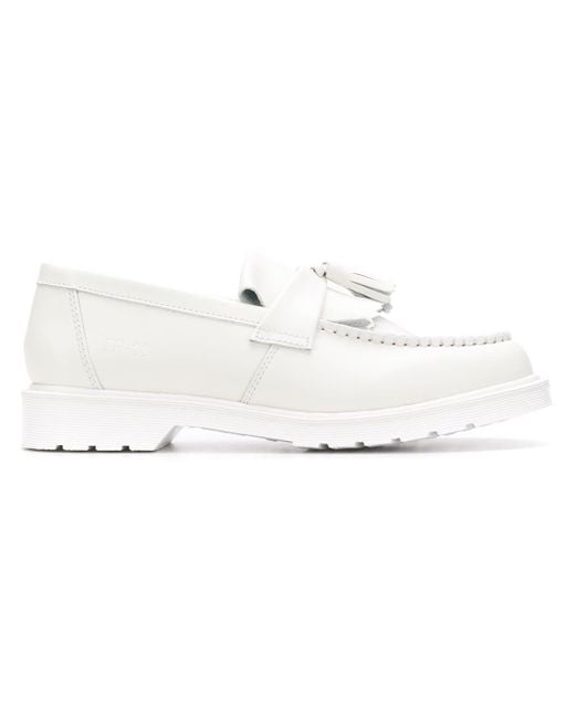 Gosha Rubchinskiy White X Dr. Martens Chunky Heel Loafers for men