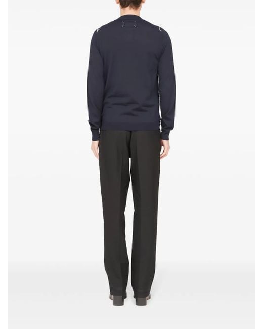 Maison Margiela Blue Crewneck for men