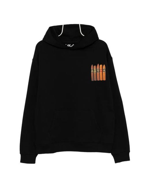 Melt Black Graphic-Print Hoodie for men