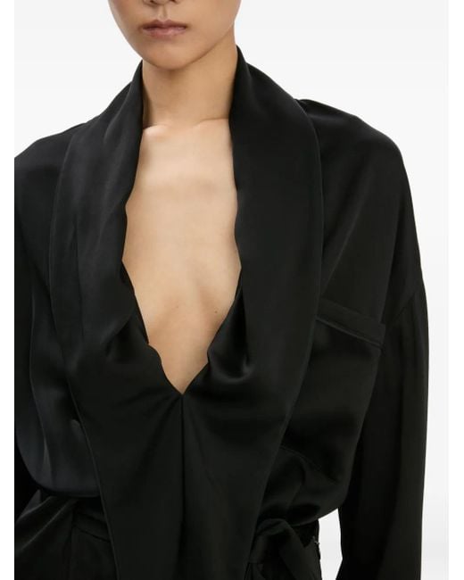 Victoria Beckham Black Minikleid im Wickelstil