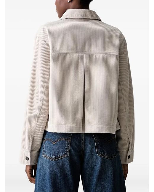 Marc O' Polo Gray Corduroy-Texture Button-Front Jacket