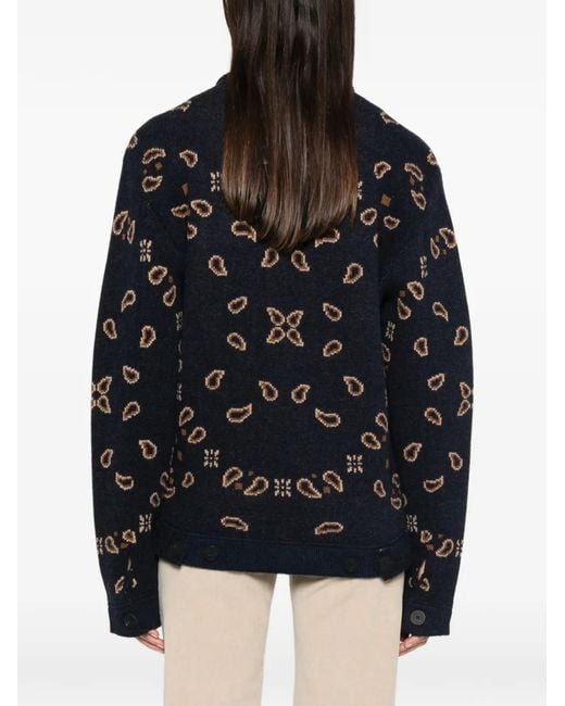 Alanui Black Button-Up Cardigan