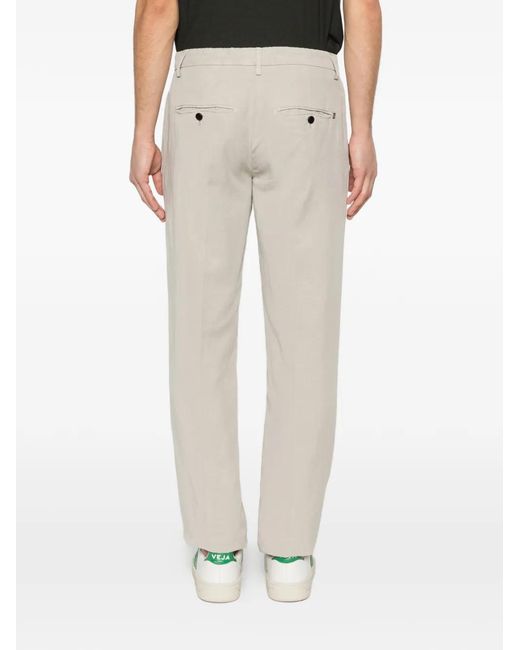 Dondup White Belt-Loops Trousers for men