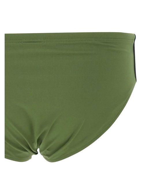 Mc2 Saint Barth Green Logo-Patch Swim Trunks for men