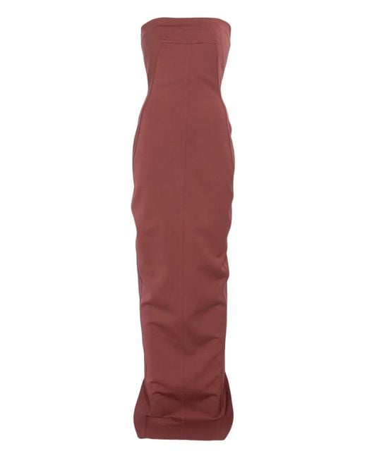 Rick Owens Red Bustier Gown