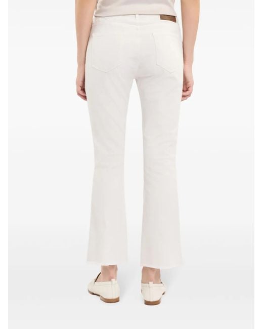 Fay Cropped Jeans in het White