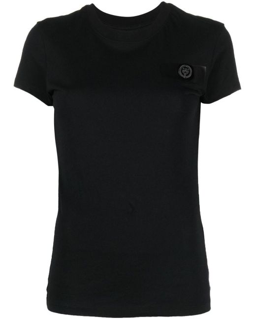 Philipp Plein Baumwolle Baumwolle t-shirt in Schwarz Damen Bekleidung Oberteile T-Shirts 
