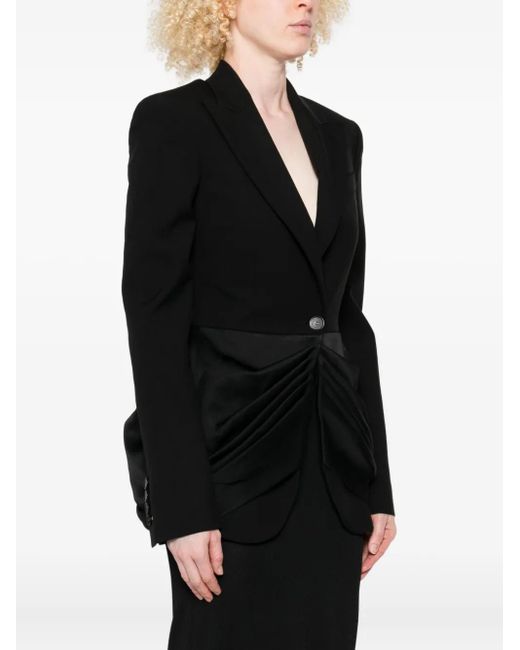 Stella McCartney Black Draped-Front Blazer