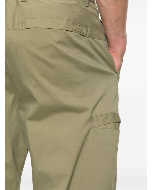 Calvin Klein Green Mid-waist Straight-leg Trousers for men