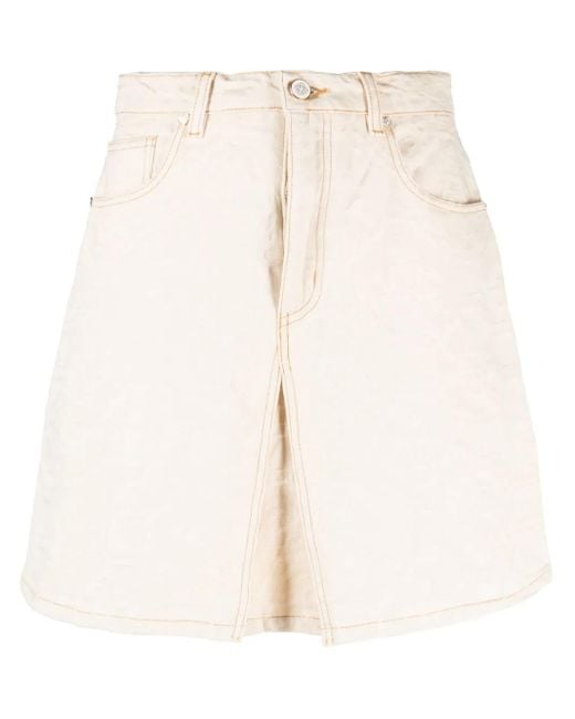 Gonna Denim Con Monogramma Jacquard di Casablanca in Natural