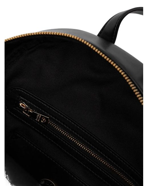 Love Moschino Black Quilted Logo-Detail Backpack