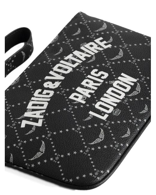 Zadig & Voltaire Black Z Pouch Resort London Clutch Bag