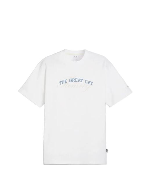 PUMA White Logo-Detail T-Shirt for men