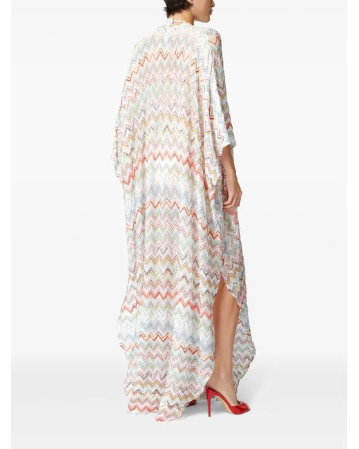 Missoni White Zigzag Woven Maxi Dress