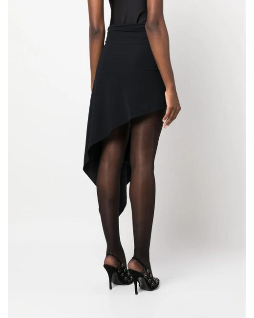Magda Butrym Black Rose-Sash Miniskirt