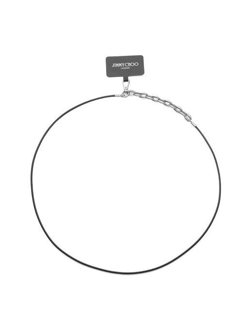 Jimmy Choo Metallic Chain Strap Phone Holder