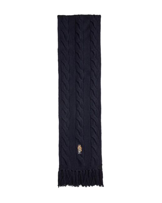 Sciarpa Con Ricamo di Polo Ralph Lauren in Blue