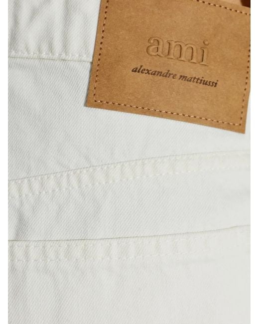 AMI White Straight-Leg Denim Jeans