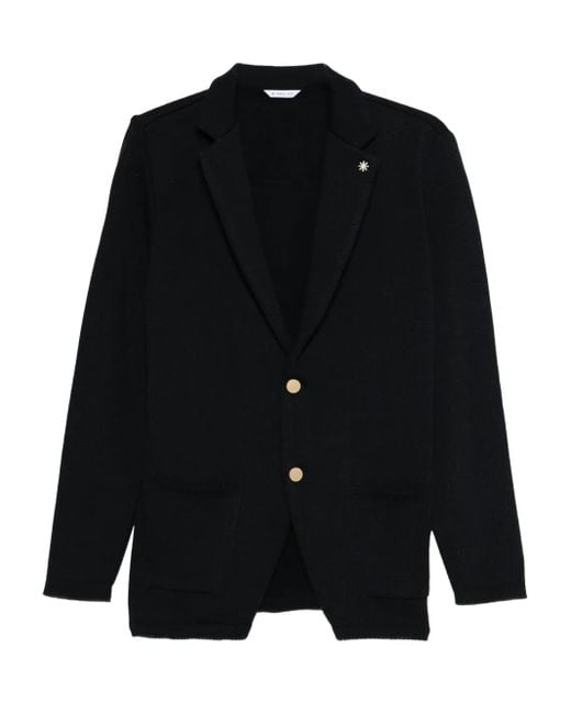 Manuel Ritz Black Single-Breasted Blazer for men